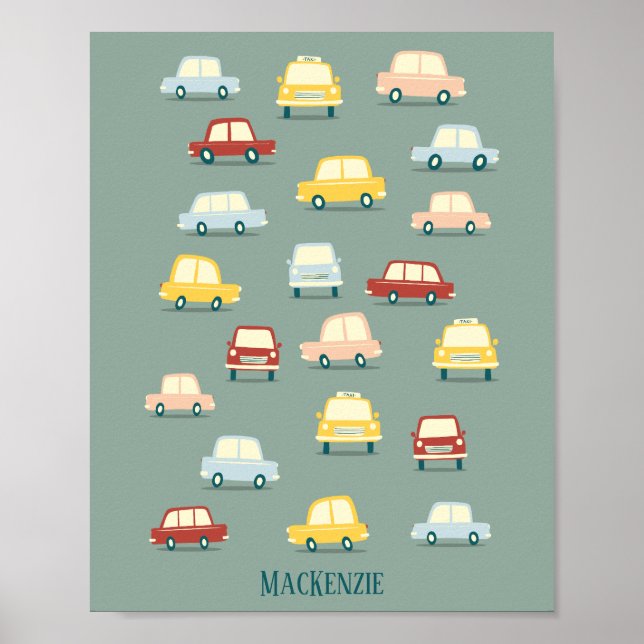 Poster Cute voiture personnalisée (Devant)