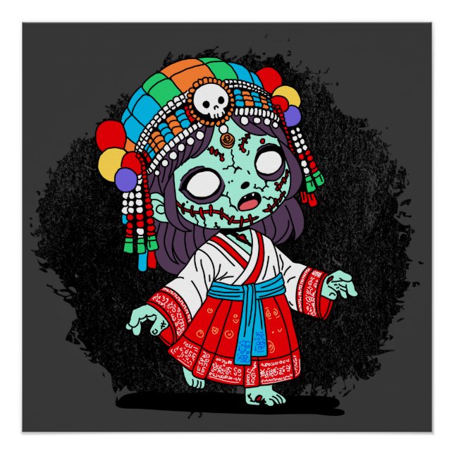 Poster Cute Zombie coréen (Devant)