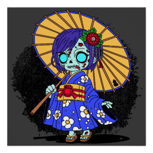 Poster Cute Zombie japonais