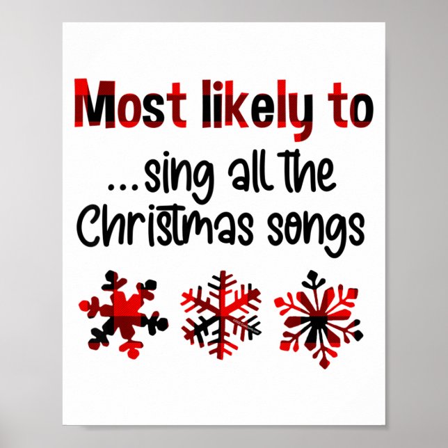 Poster Cutecomfy Most Likely To Sing All The Christmas So (Devant)