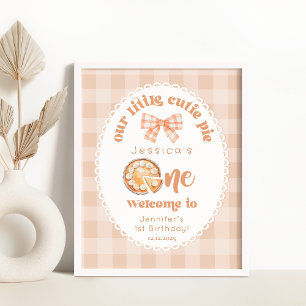 Poster Cutie Pie 1er anniversaire Bienvenue