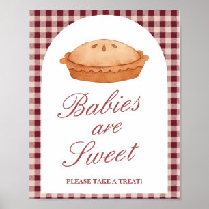 Poster Cutie Pie Baby shower Sweet Treat Favoriser Signal