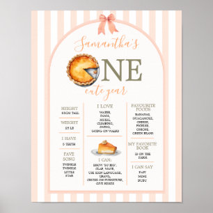 Poster Cutie Pie Orange En vichy 1ère année