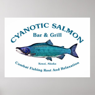Poster Cyanotic Salmon Bar & Grill