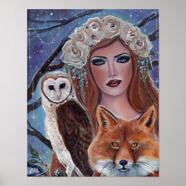 Poster Cybele Déesse de la nature art par Renee Lavoie (Devant)