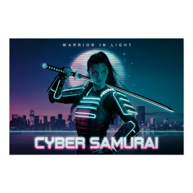 Poster Cyber Samurai : Warrior à Light (Devant)