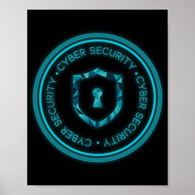 POSTER CYBER SECURITY BADGE SEAL (Devant)