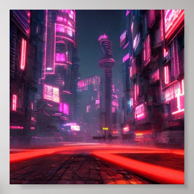 Poster Cyber-ville (Devant)