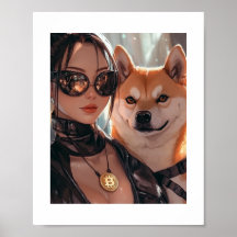 Cyberpunk Dogecoin Waifu Crypto Anime