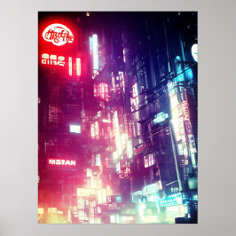 Poster Cyberpunk Dystopian