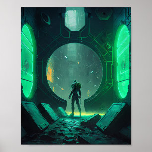 Poster Cyberpunk Réalité virtuelle