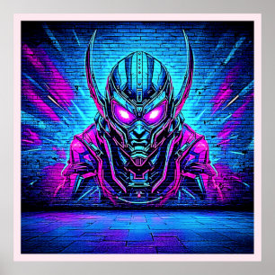 Poster Cyberpunk Vibe héroïque