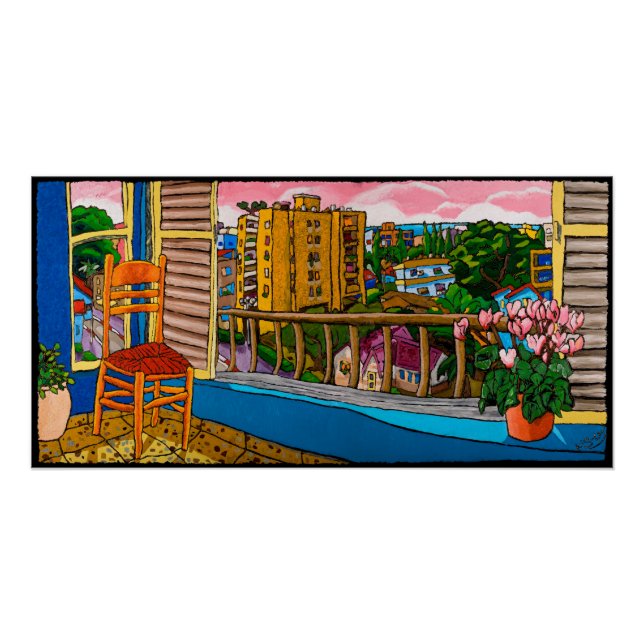Poster Cyclamens sur la rue Herzl, , Jonathan Kis-Lev (Devant)