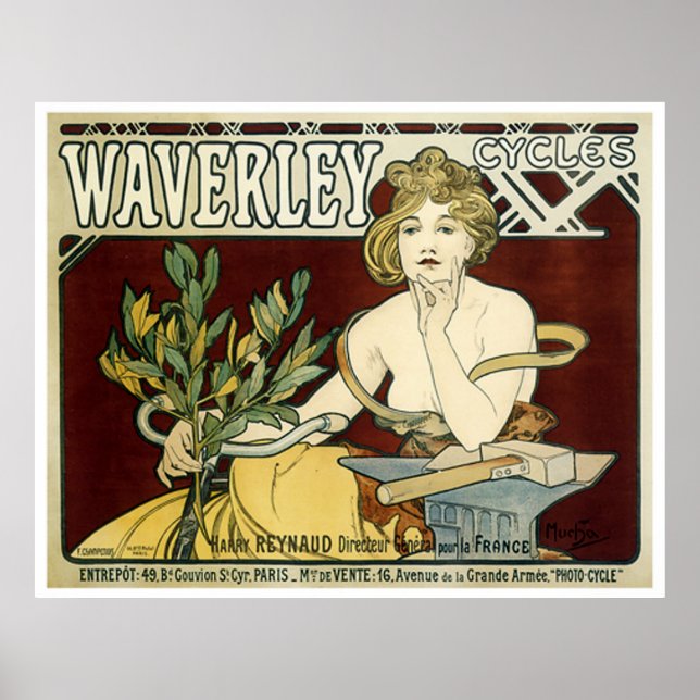 Poster Cycles Waverley vintages (Devant)