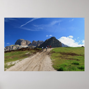 Poster cycling on Dolomites