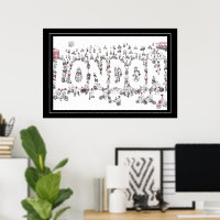 Cyclisme à vélo autour de Londres Line Art 