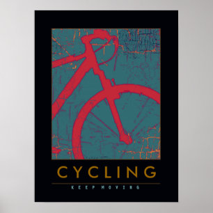 Poster Cyclisme / Continuer à avancer