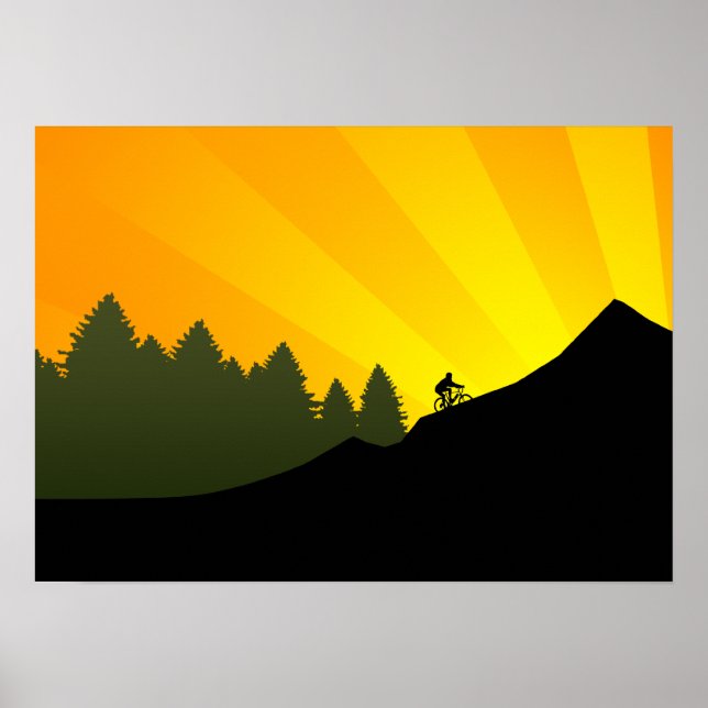 Poster cyclisme : montagne rayz : (Devant)