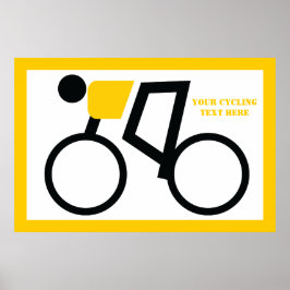 Poster Cycliste à vélo sur mesure
