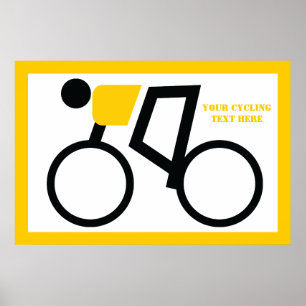 Poster Cycliste à vélo sur mesure