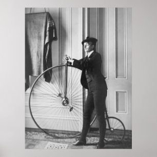Poster Cycliste costumé, années 1890