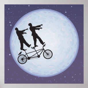Poster Cyclistes d'apocalypse de zombis dans l'amour