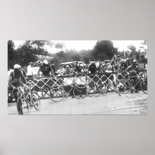 Poster Cyclistes Ne Peuvent Pas Attendre Au Passage à Niv