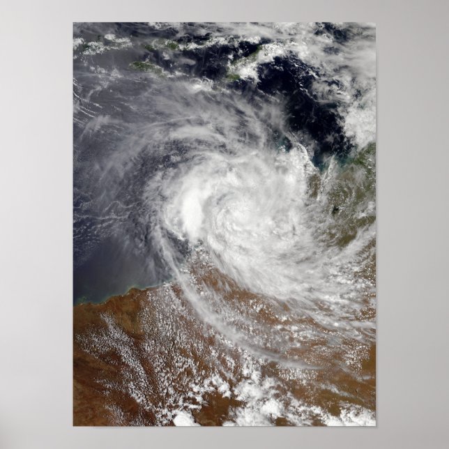 Poster Cyclone tropical Billy sur l'Australie (Devant)