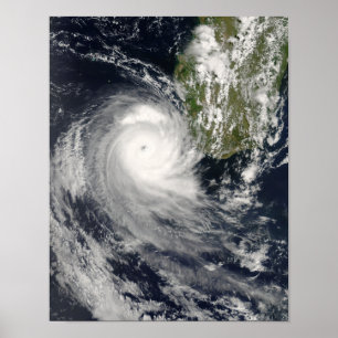 Poster Cyclone tropical Favio outre du Madagascar