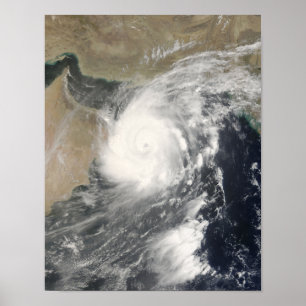 Poster Cyclone tropical Gonu en mer d'Oman