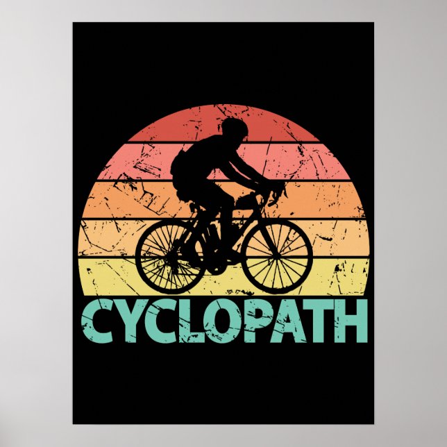 Poster Cyclopath drôle Cyclisme (Devant)