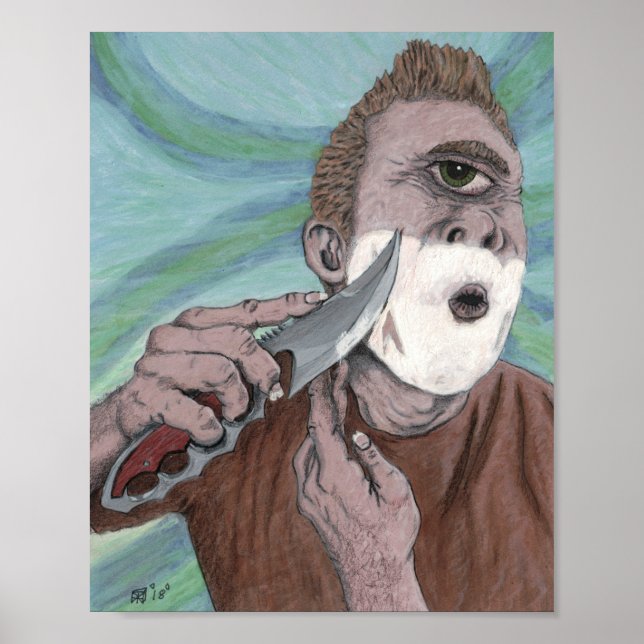 Poster Cyclops grec Couteau Rasage Imaginaire Mur Art Imp (Devant)