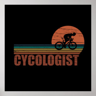 Poster Cycologiste drôle dire vélo