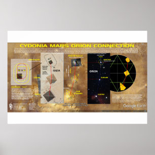 Poster Cydonia-Mars : Alignement d'Orion