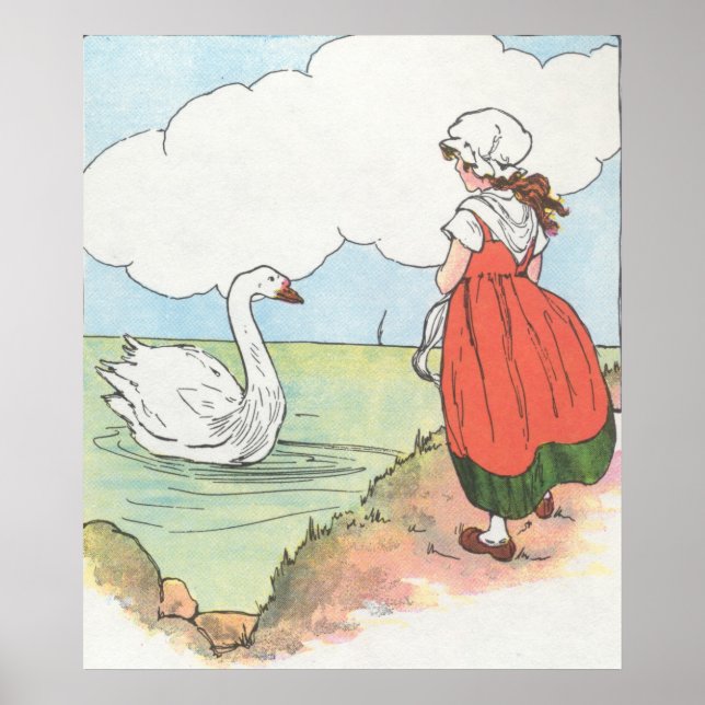 Poster Cygne, cygne, sur la mer. Nagez, nagez, nagez ! (Devant)