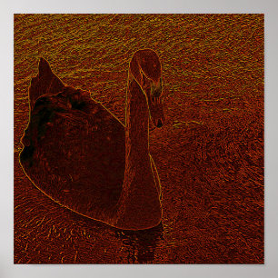 Poster Cygne rouillé