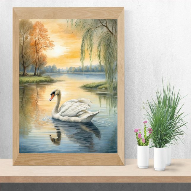 Poster Cygne sur le lac (Créateur téléchargé)