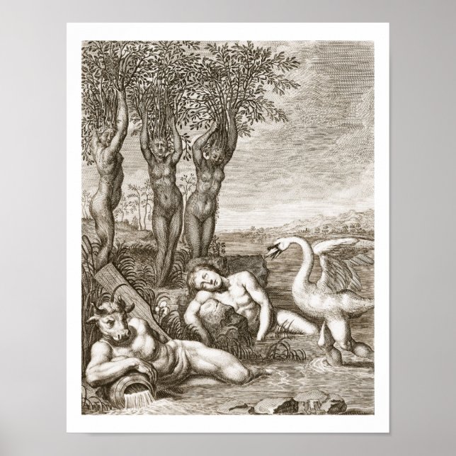 Poster Cygnus Transformé en cygne et site de Phaeton (Devant)