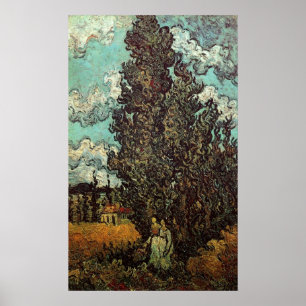 Poster Cyprès et Deux Femmes de Vincent van Gogh