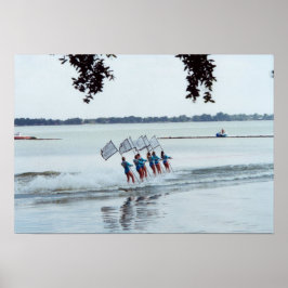 Poster Cypress Gardens Florida Girls Water Ski Team Photo