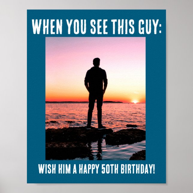 Poster D Funny 50th Milestone Birthday  (Devant)