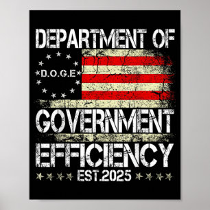 Poster D.o.g.e Doge Département de l'efficacité gouvernem