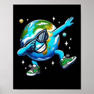 Poster Dab drôle de la Terre - Jour des terres enfants ga
