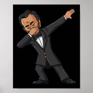 Poster Dabbing Abraham Lincoln 4 juillet Abe Dab Boys G