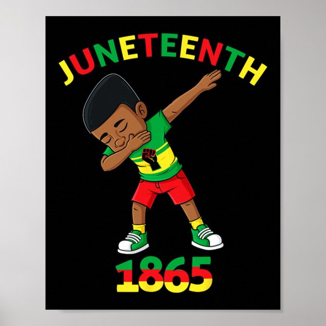 Poster Dabbing Black King Junetten 1865 Brown Skin Boys (Devant)