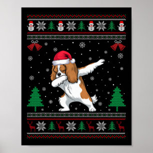 Poster Dabbing Cavalier King Charles Spaniel Chien Père N
