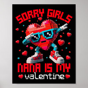 Poster Dabbing Heart Désolé les filles Nana Valentine Bui