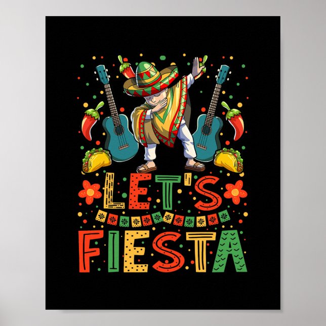 Poster Dabbing Mexican Cinco de Mayo Femmes et hommes (Devant)
