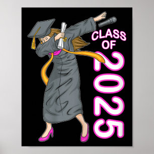 Poster Dabbing Senior Cl Of 2025 College Graduation Cadea