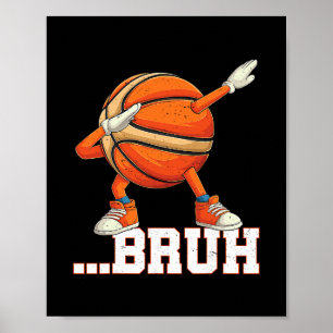 Poster Dabbing Sketll Ll Bruh Drôle Garçons Joueur de spo
